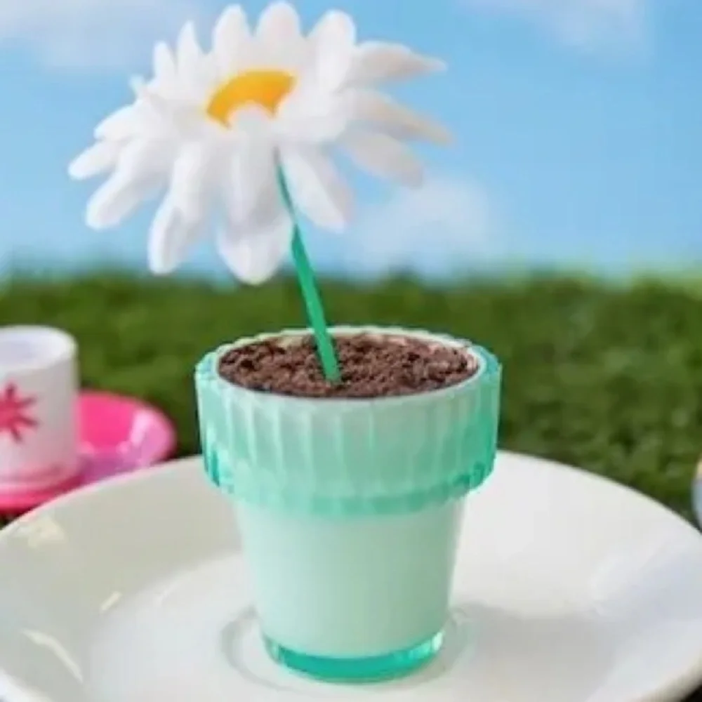 American Girl Flowerpot Dessert Cups | Jadite Color | Set of 4